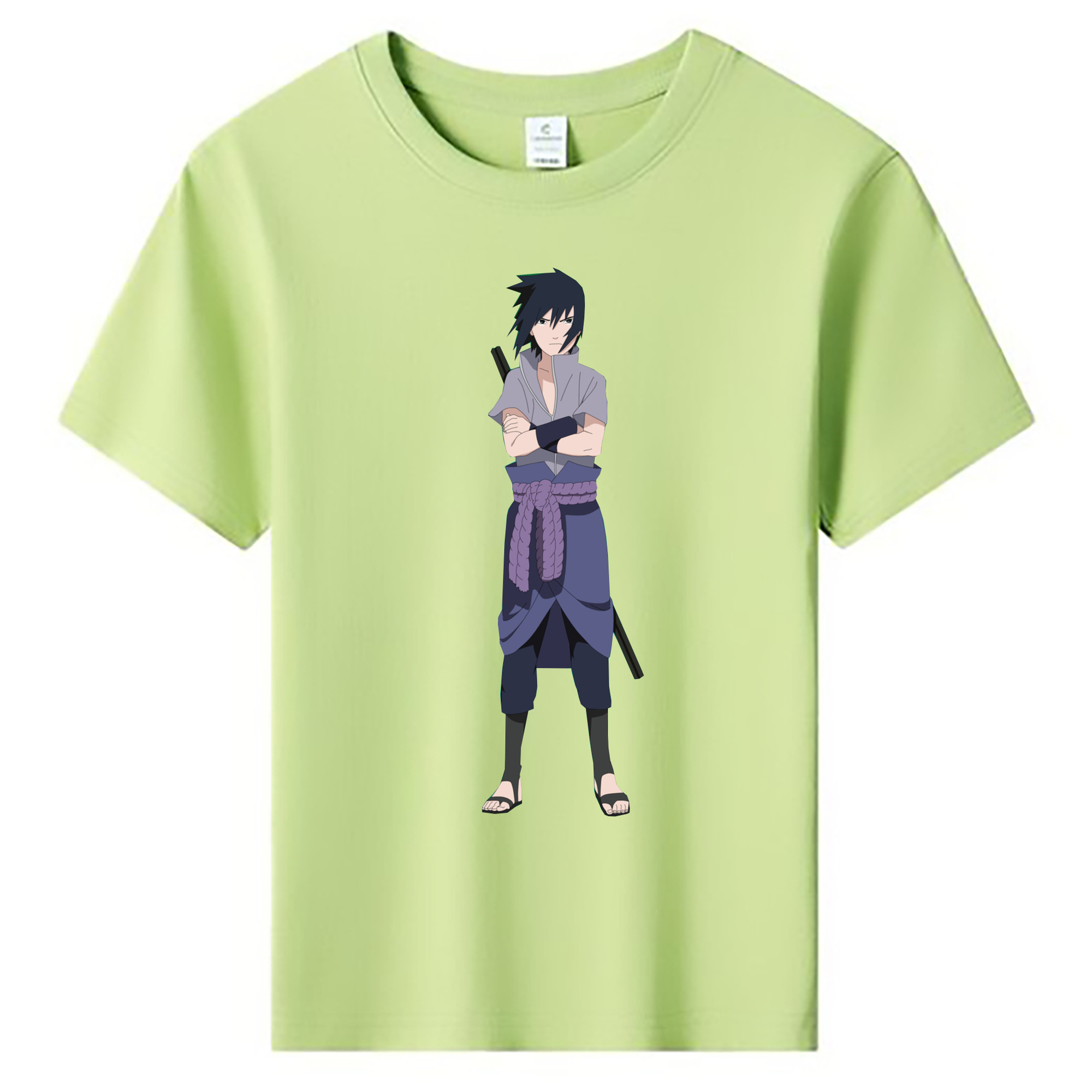 （画像用） NARUTO -ナルト- うちは サスケ Uchiha Sasuke 綿100％キッズTシャツ（フロントプリント）